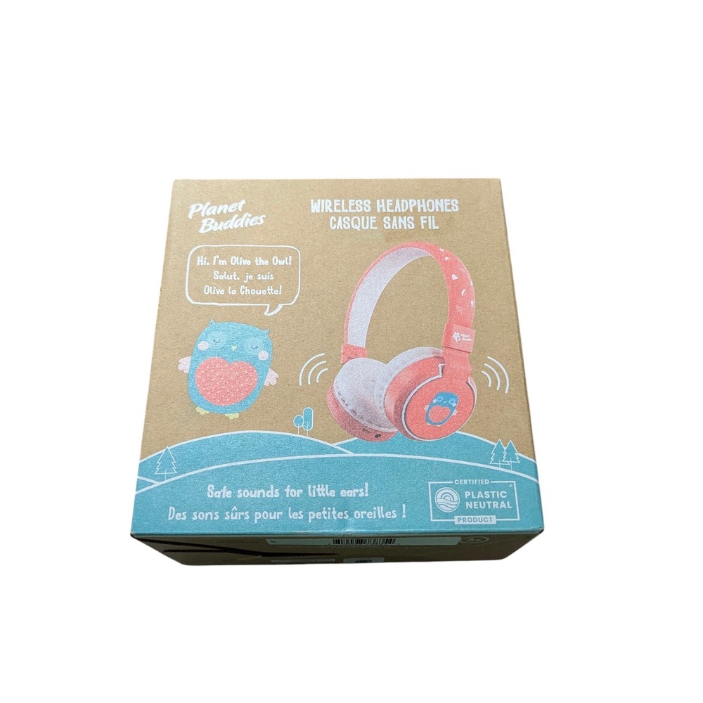 Bb-N Planet Buddies Bluetooth Wireless Headphones V3, 40hrs Playtime - Olive Owl
